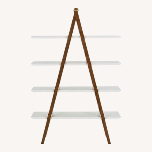 Used Article White Walnut Shelving Unit for sale on AptDeco