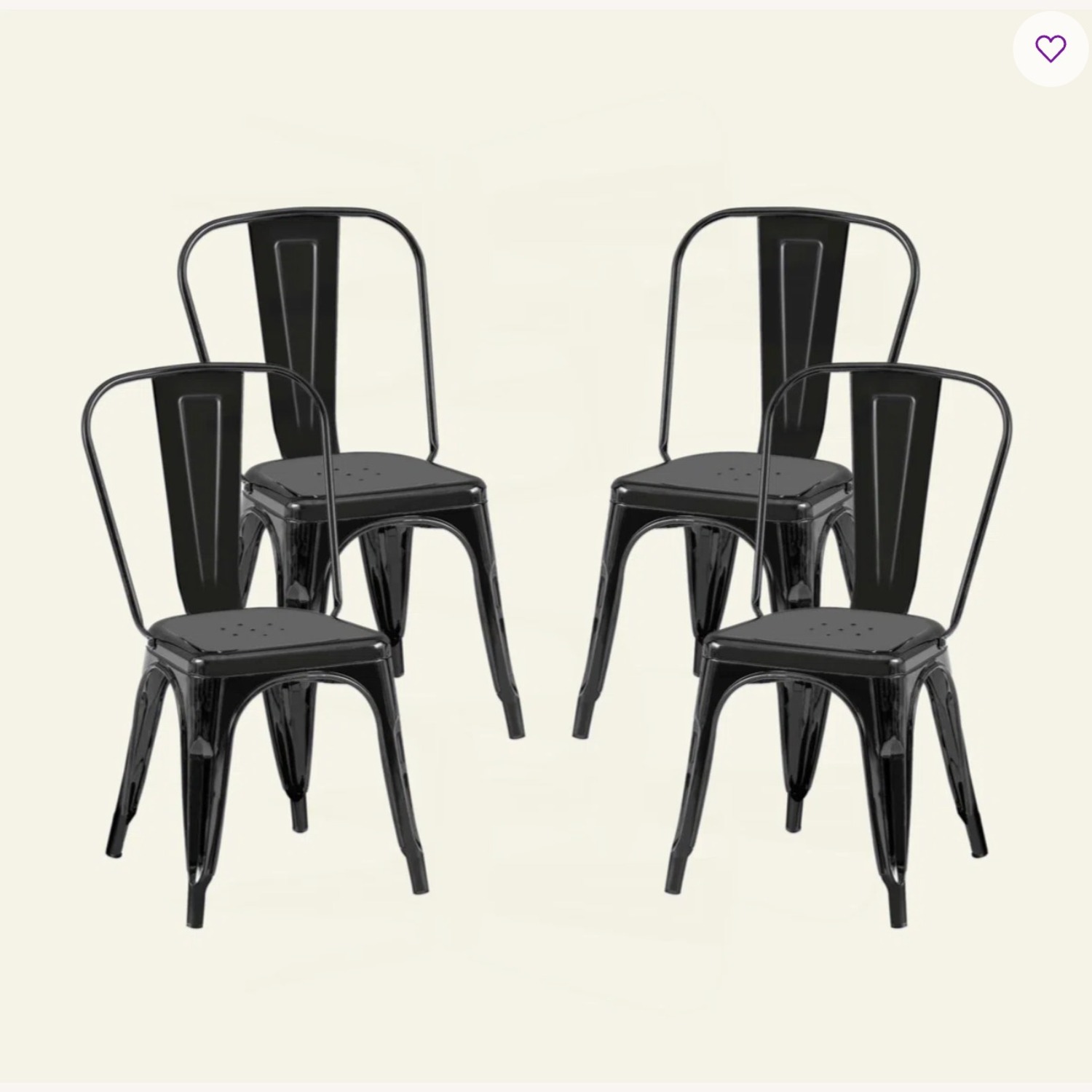 Wayfair Black Metal Dining Chairs - image-1