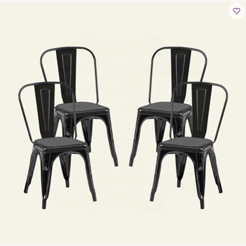 Used Wayfair Black Metal Dining Chairs for sale on AptDeco