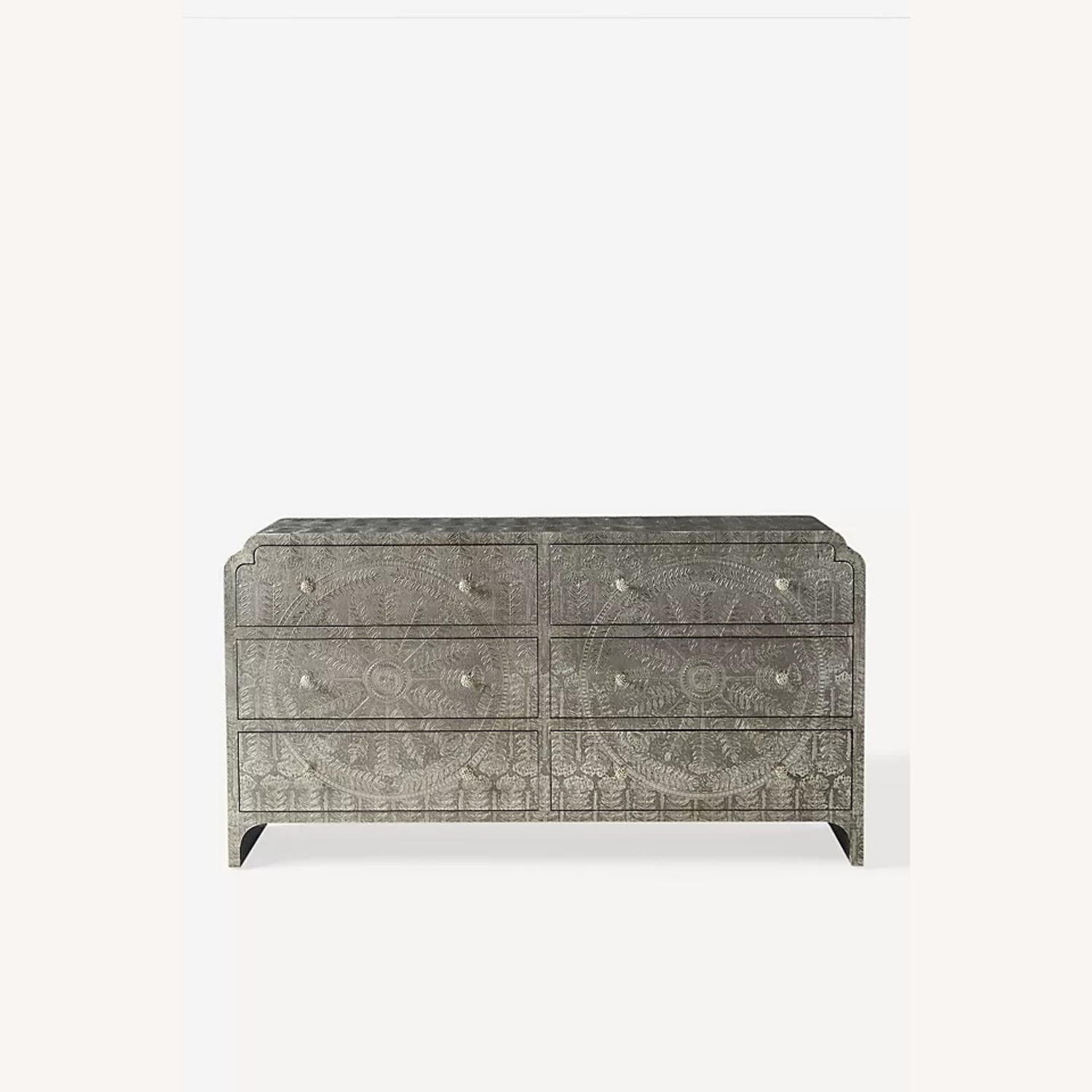 Anthropologie Silver Metal Dresser - image-6