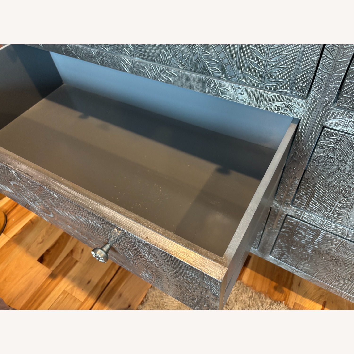 Anthropologie Silver Metal Dresser - image-5