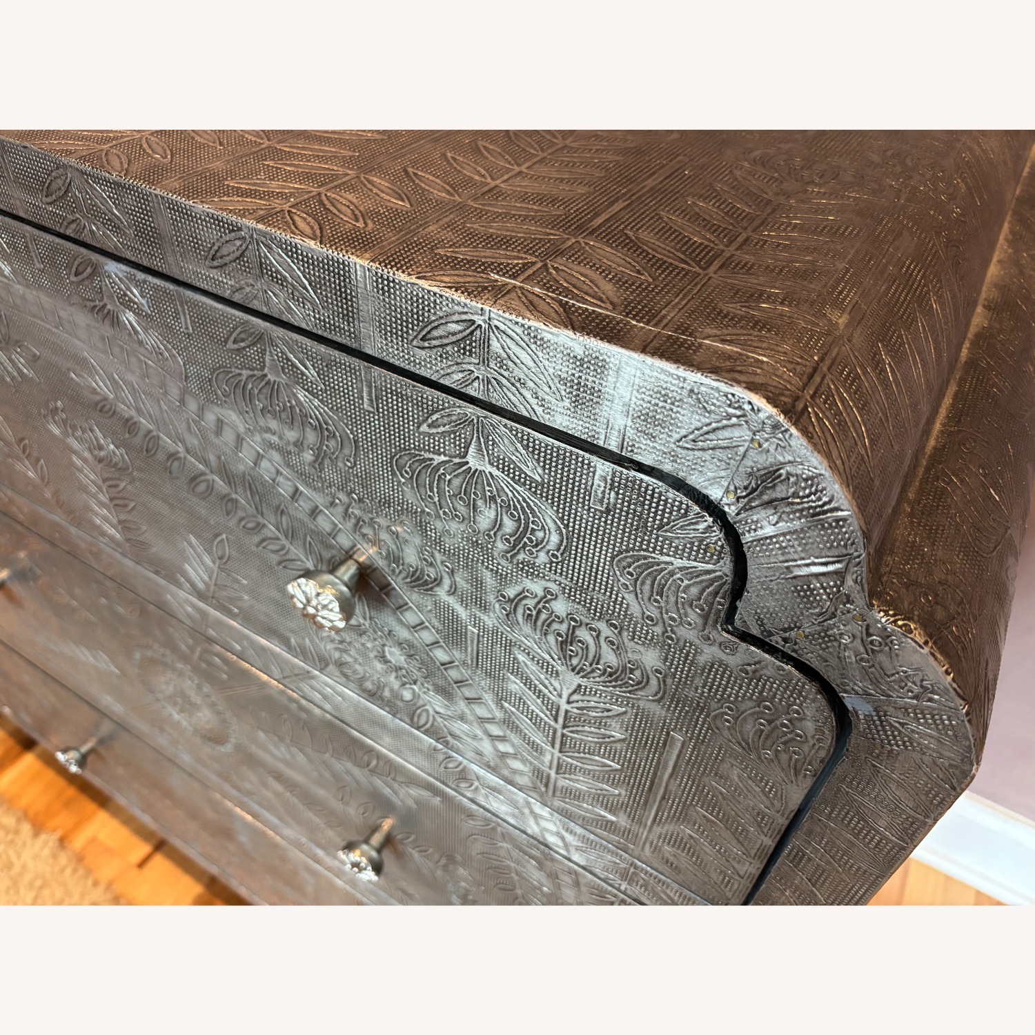 Anthropologie Silver Metal Dresser - image-4