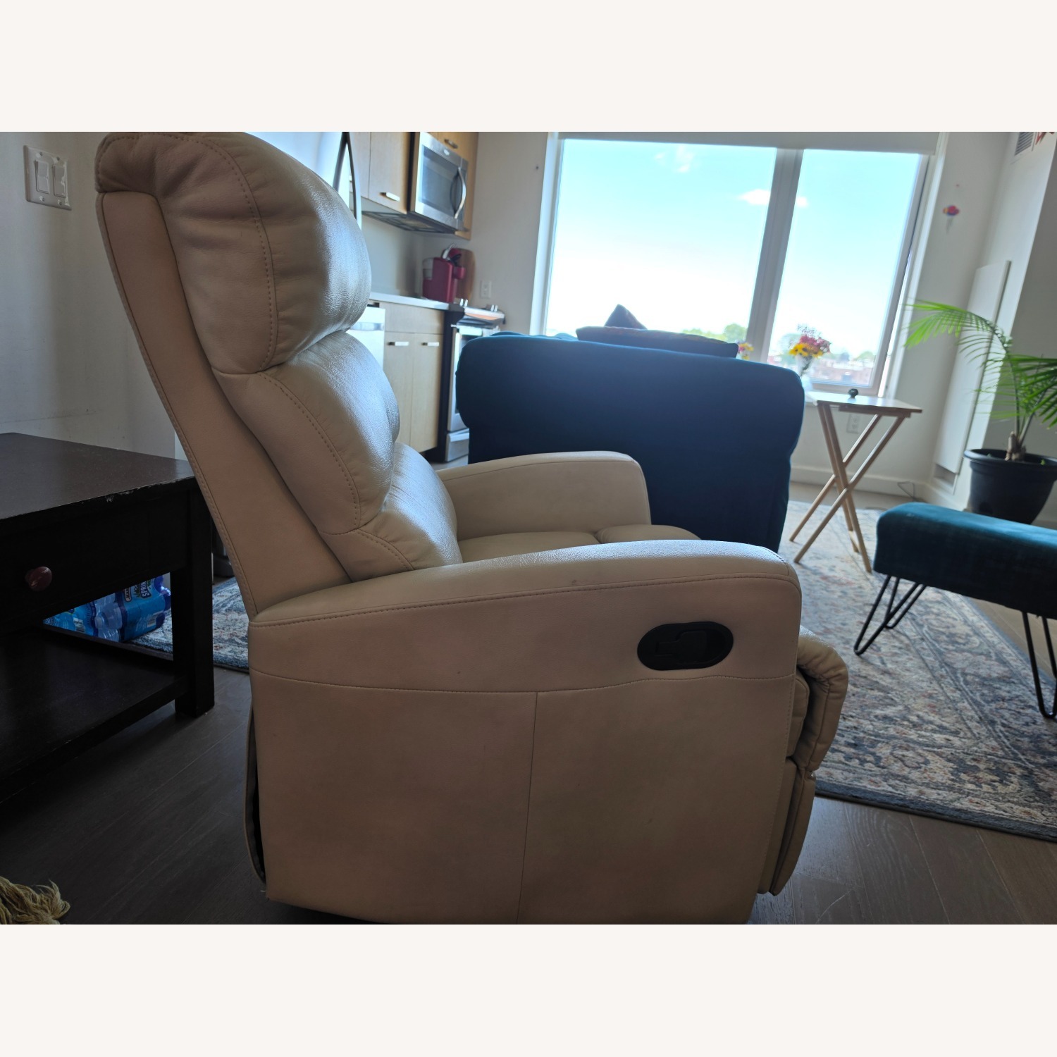 Leather Recliner, rocker and rotates 360 - image-2