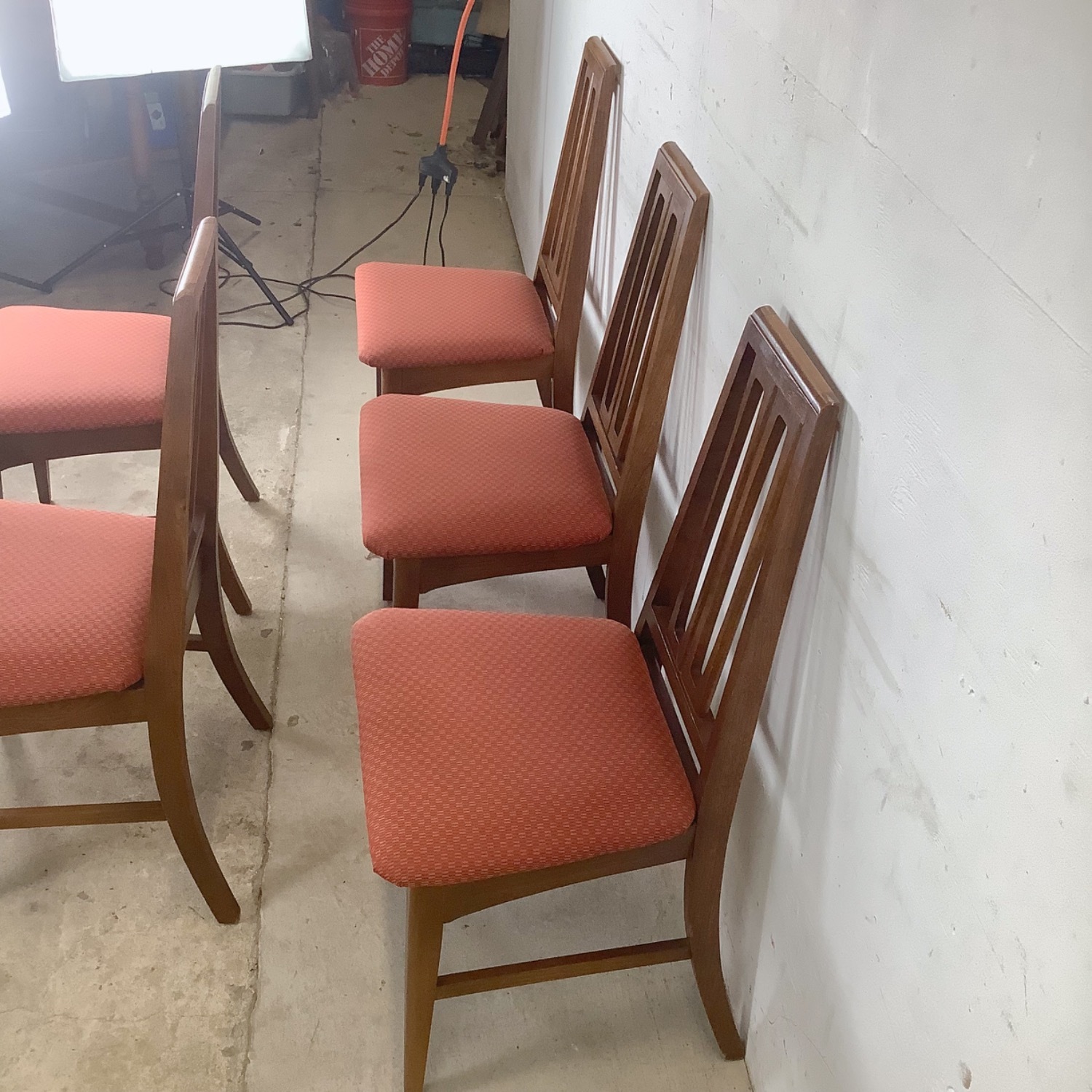 Mid-Century Highback Walnut Dining Chairs-Set of 6 - image-11