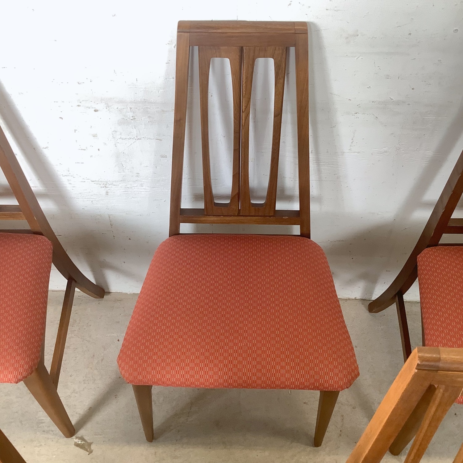 Mid-Century Highback Walnut Dining Chairs-Set of 6 - image-12