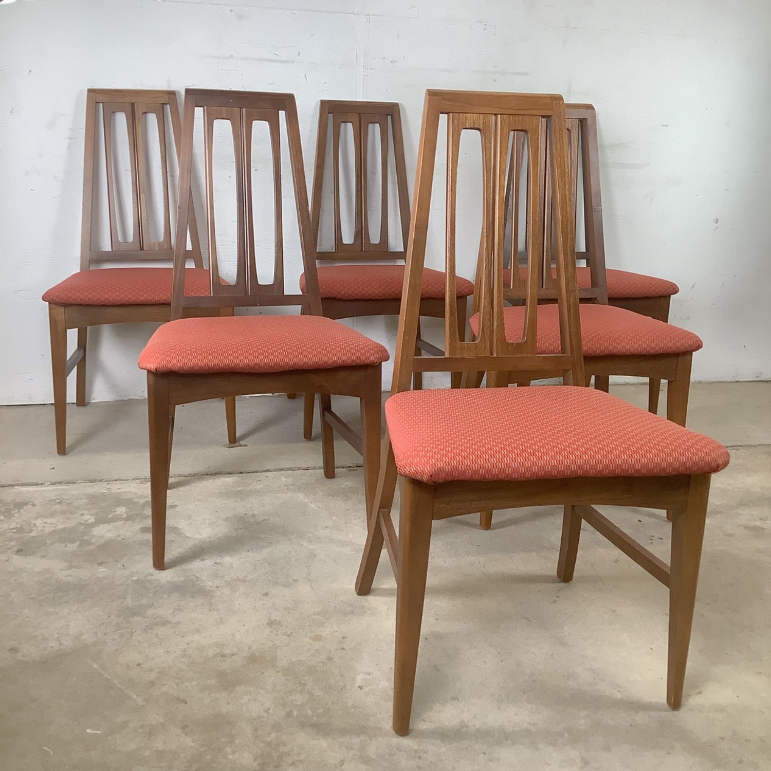 Mid-Century Highback Walnut Dining Chairs-Set of 6 - image-16