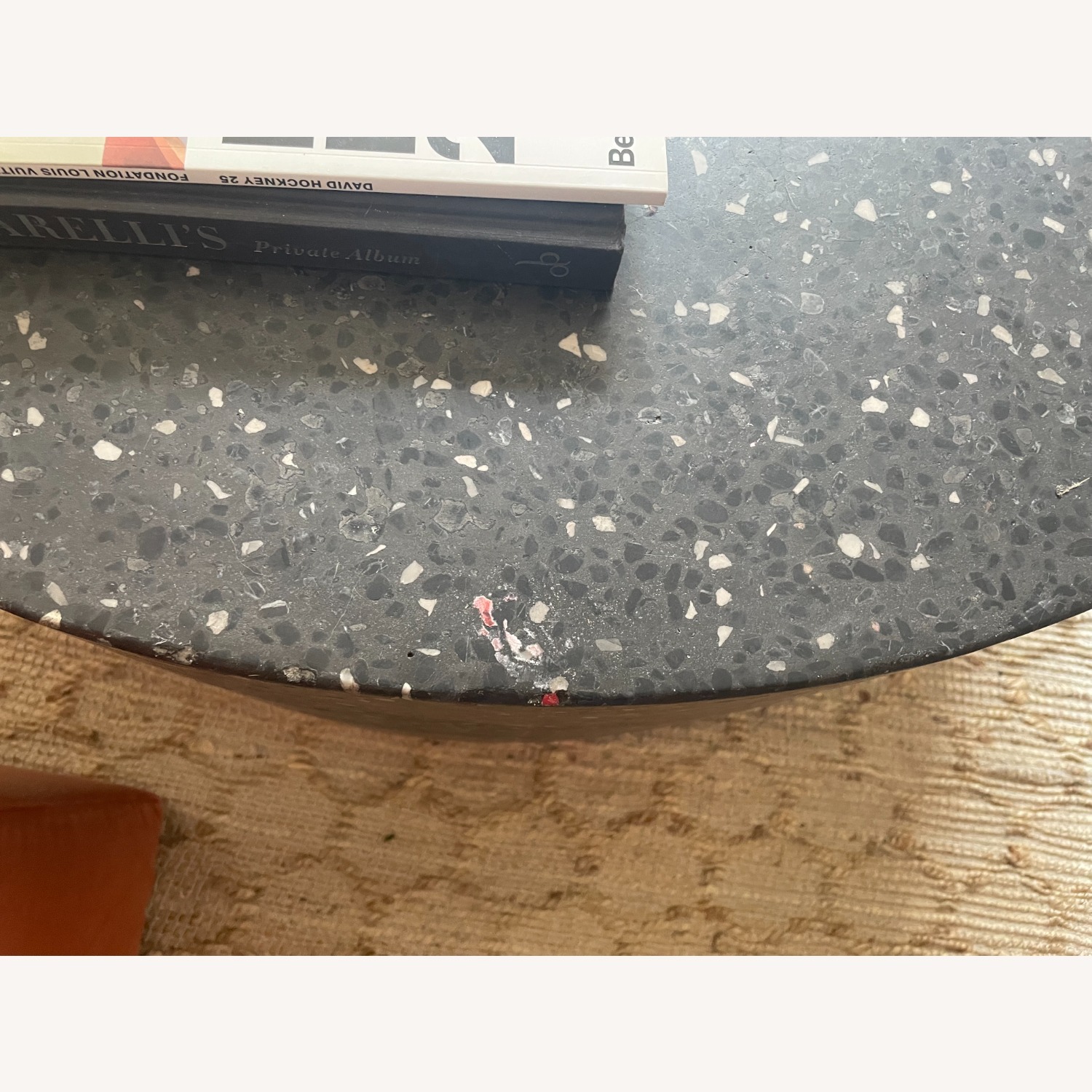 CB2 Terrazzo Black Round Coffee Table 35.5" - image-3
