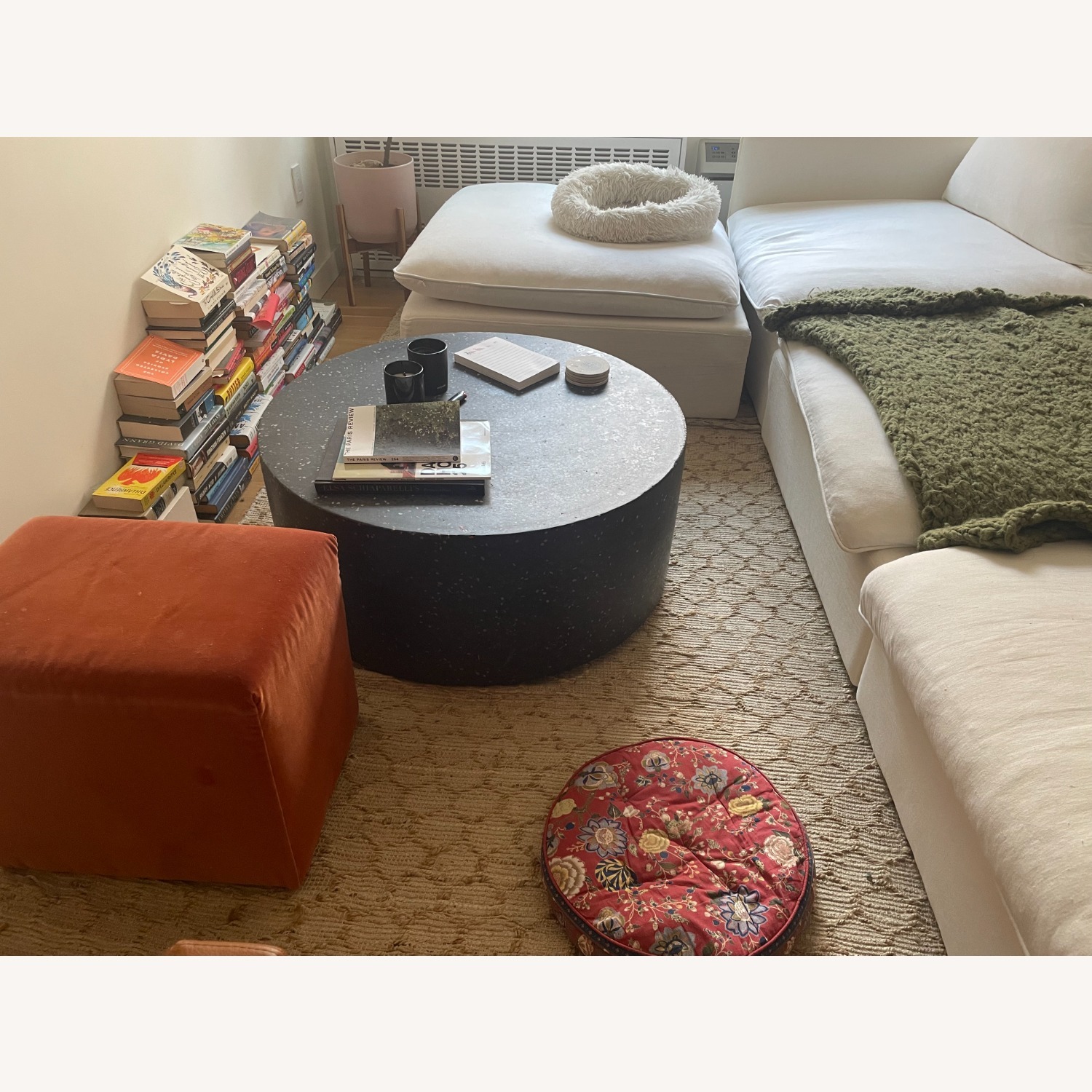 CB2 Terrazzo Black Round Coffee Table 35.5" - image-2