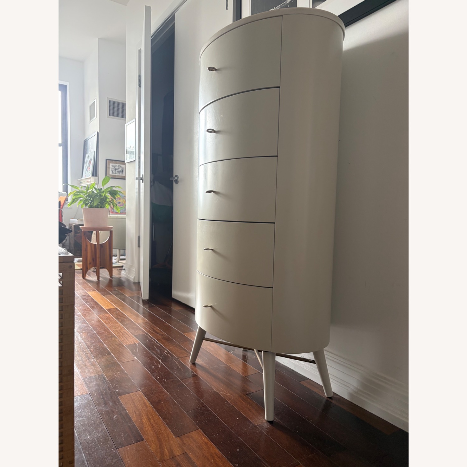 West Elm Penelope Narrow 5 Drawer Dresser with Marble Top - image-5