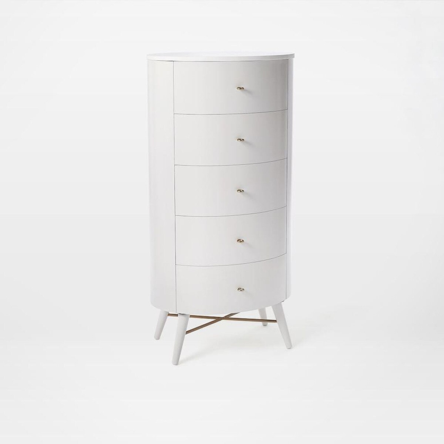 West Elm Penelope Narrow 5 Drawer Dresser with Marble Top - image-8