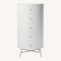 West Elm Penelope Narrow 5 Drawer Dresser with Marble Top