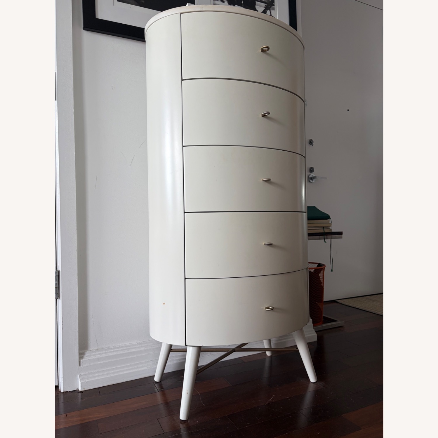 West Elm Penelope Narrow 5 Drawer Dresser with Marble Top - image-7