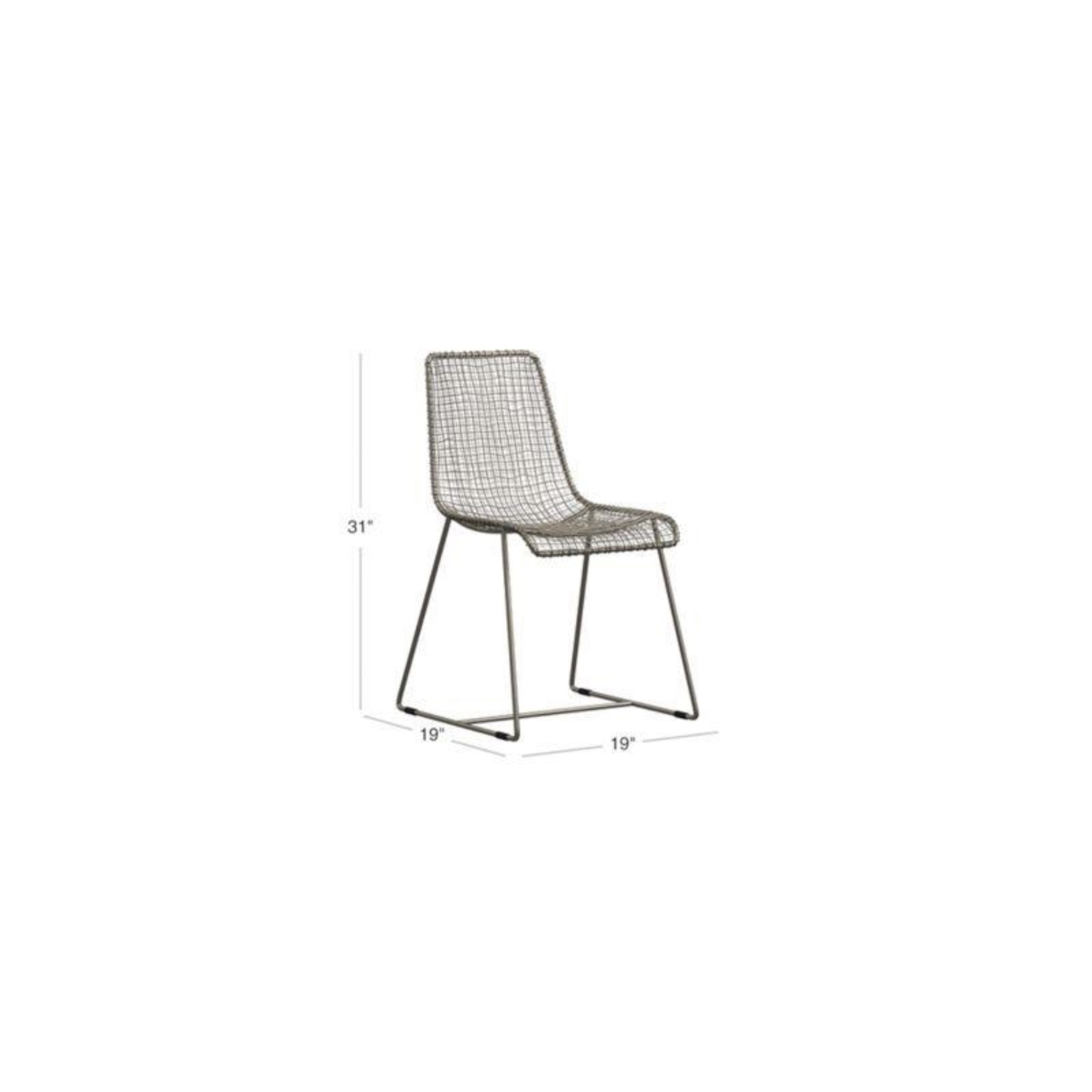 CB2 Reed Black Metal Dining Chairs (set of 6) - image-4