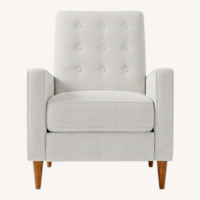 West Elm Light Gray Rhys Mid-Century Recliner