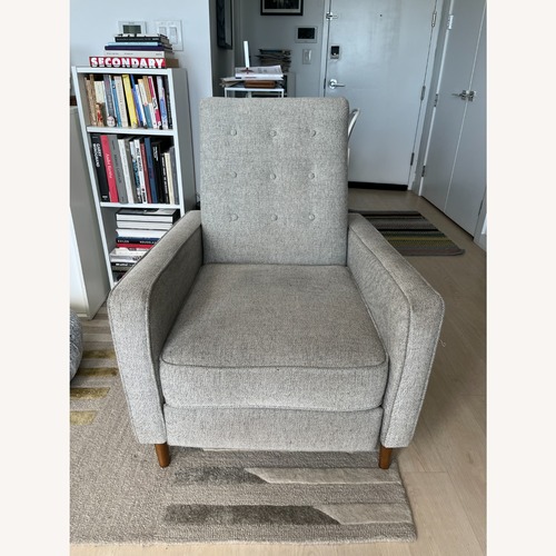 Used West Elm Light Gray Rhys Mid-Century Recliner for sale on AptDeco