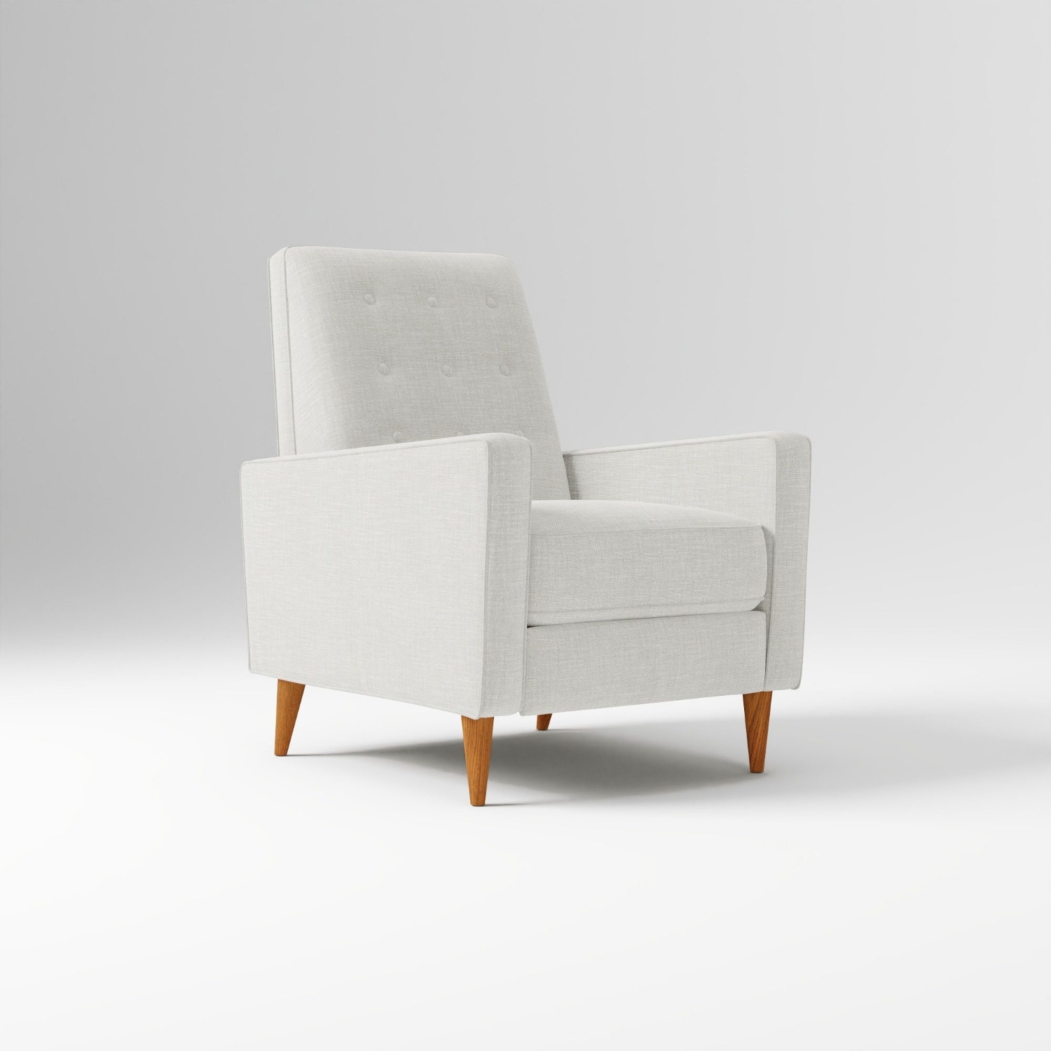 West Elm Light Gray Rhys Mid-Century Recliner - image-10