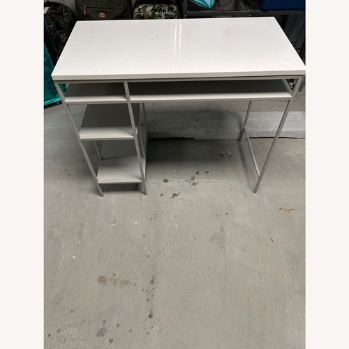 Used Room & Board Bowen Light Gray Desk for sale on AptDeco
