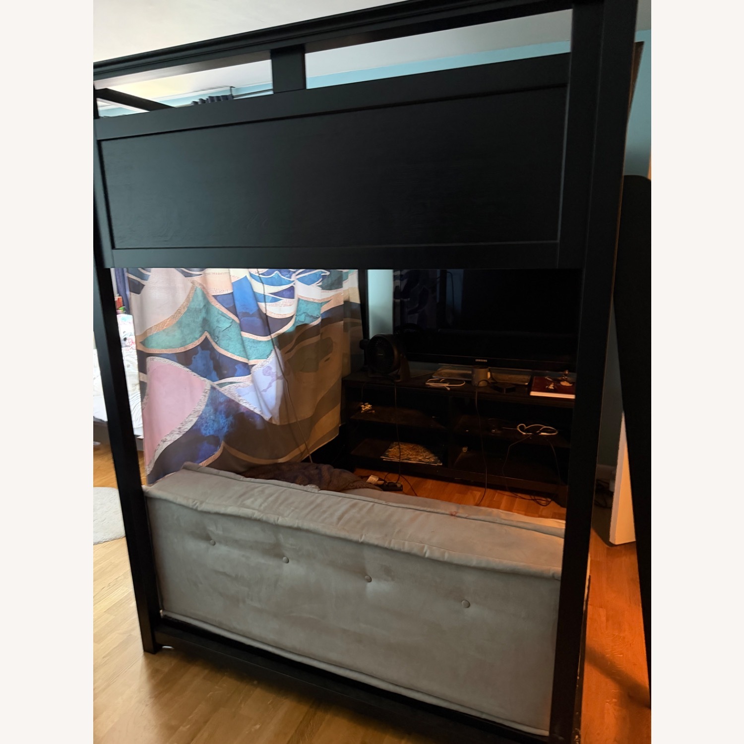 Pottery Barn Teen Dark Brown Wood Bunk Bed - image-1