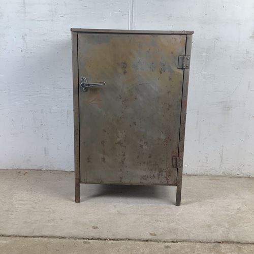 Used Vintage Industrial Metal Storage Cabinet for sale on AptDeco