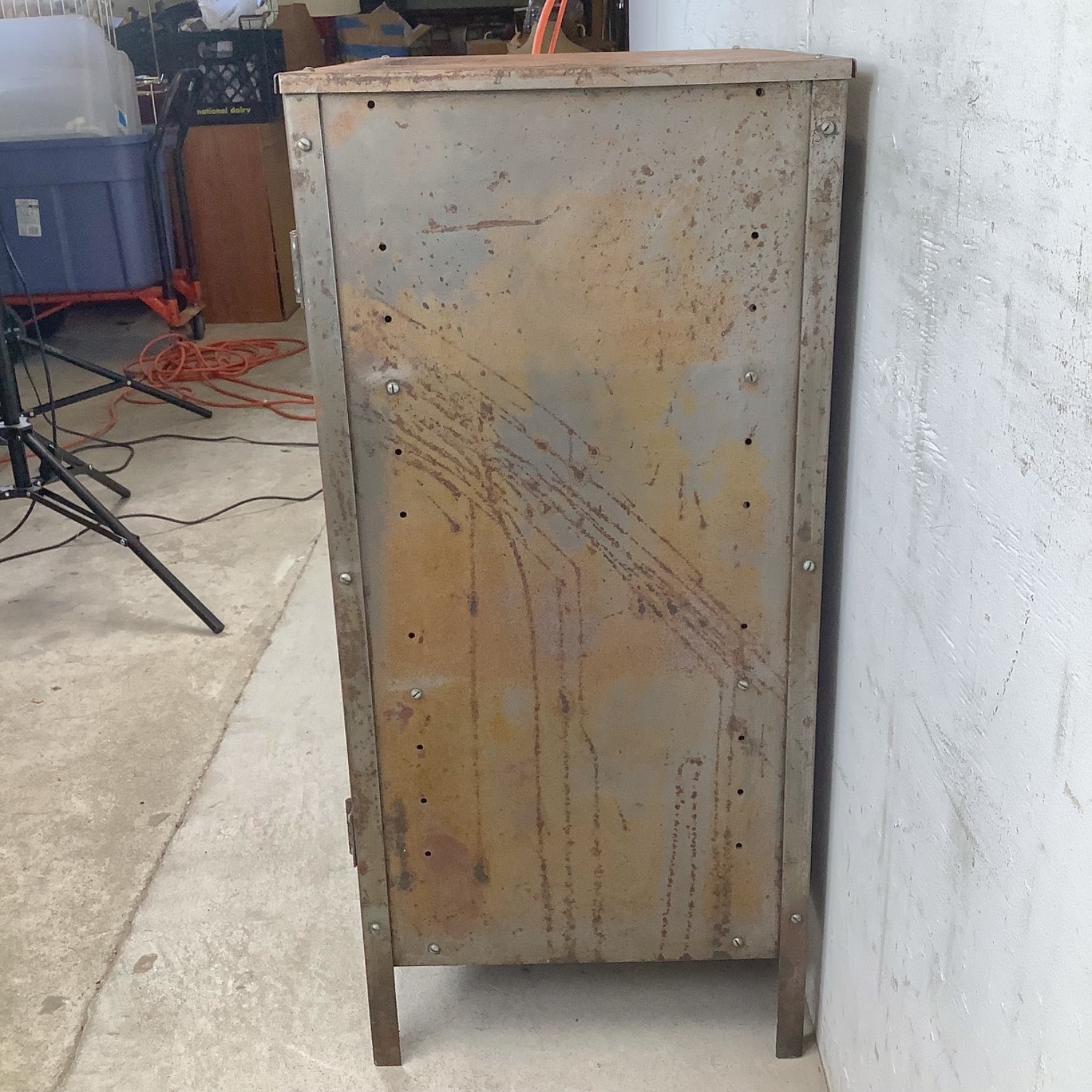 Vintage Industrial Metal Storage Cabinet - image-7