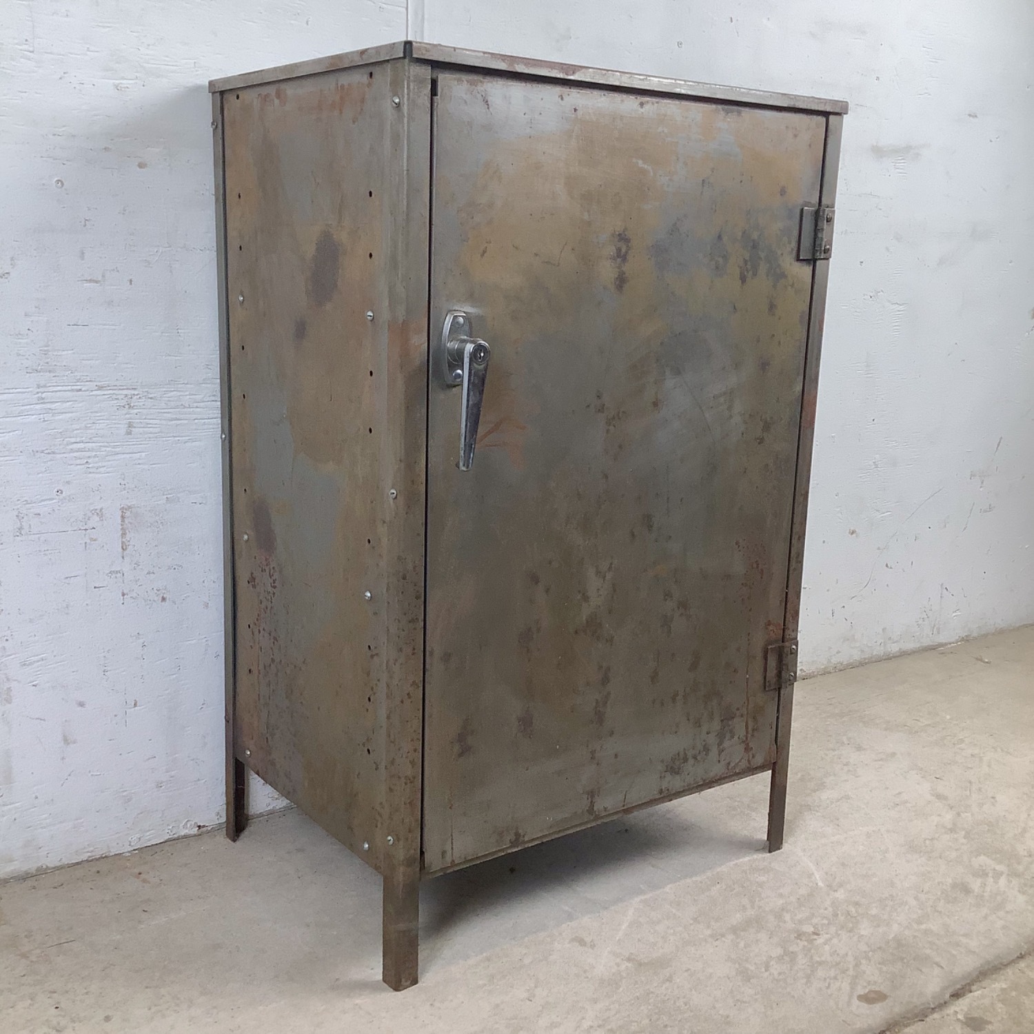 Vintage Industrial Metal Storage Cabinet - image-2
