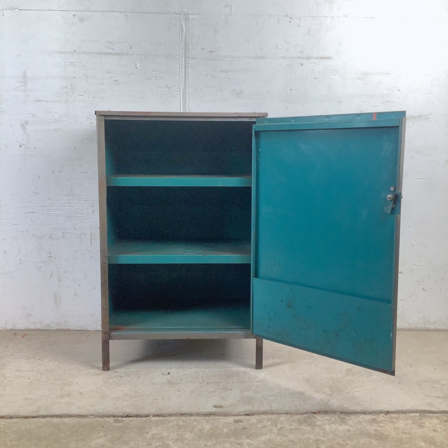 Vintage Industrial Metal Storage Cabinet - image-9