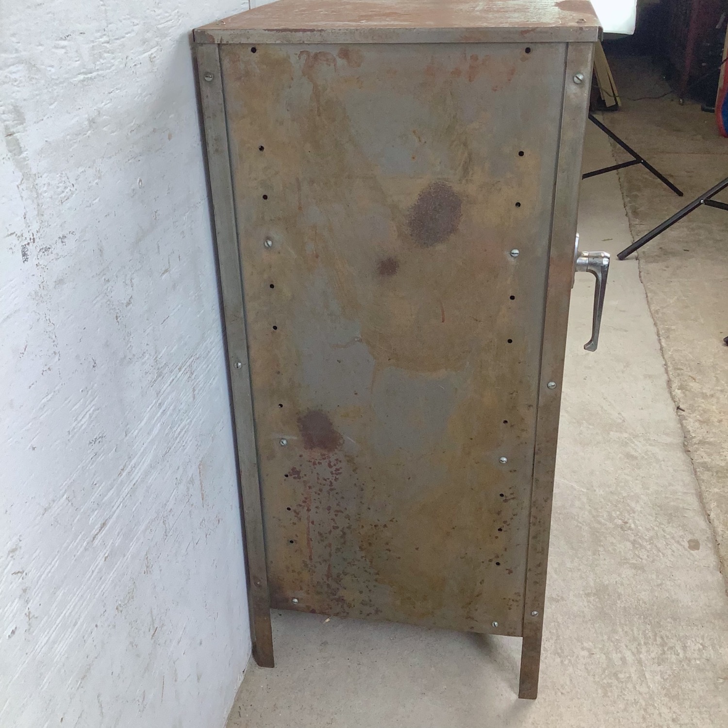 Vintage Industrial Metal Storage Cabinet - image-6