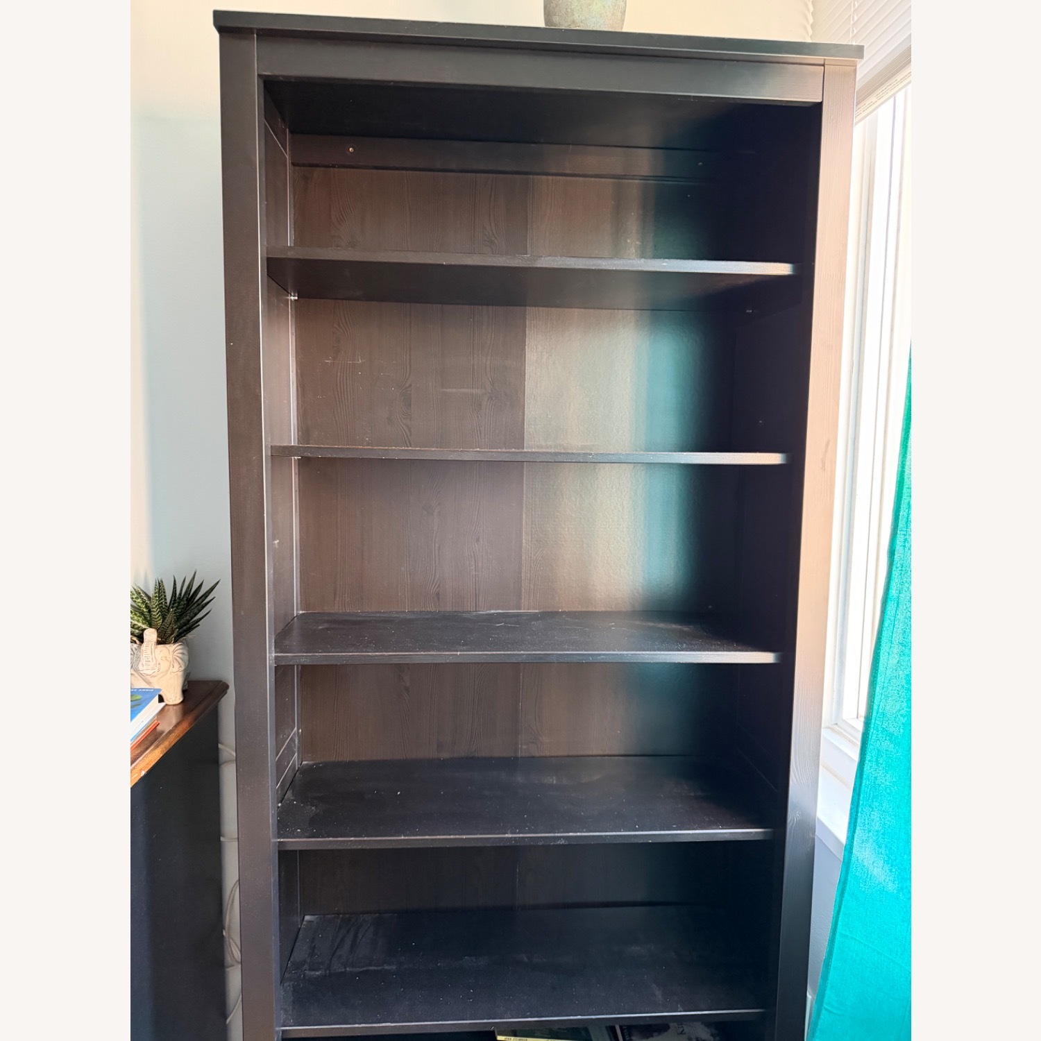 West Elm Dark Wooden Bookshelf  - image-1