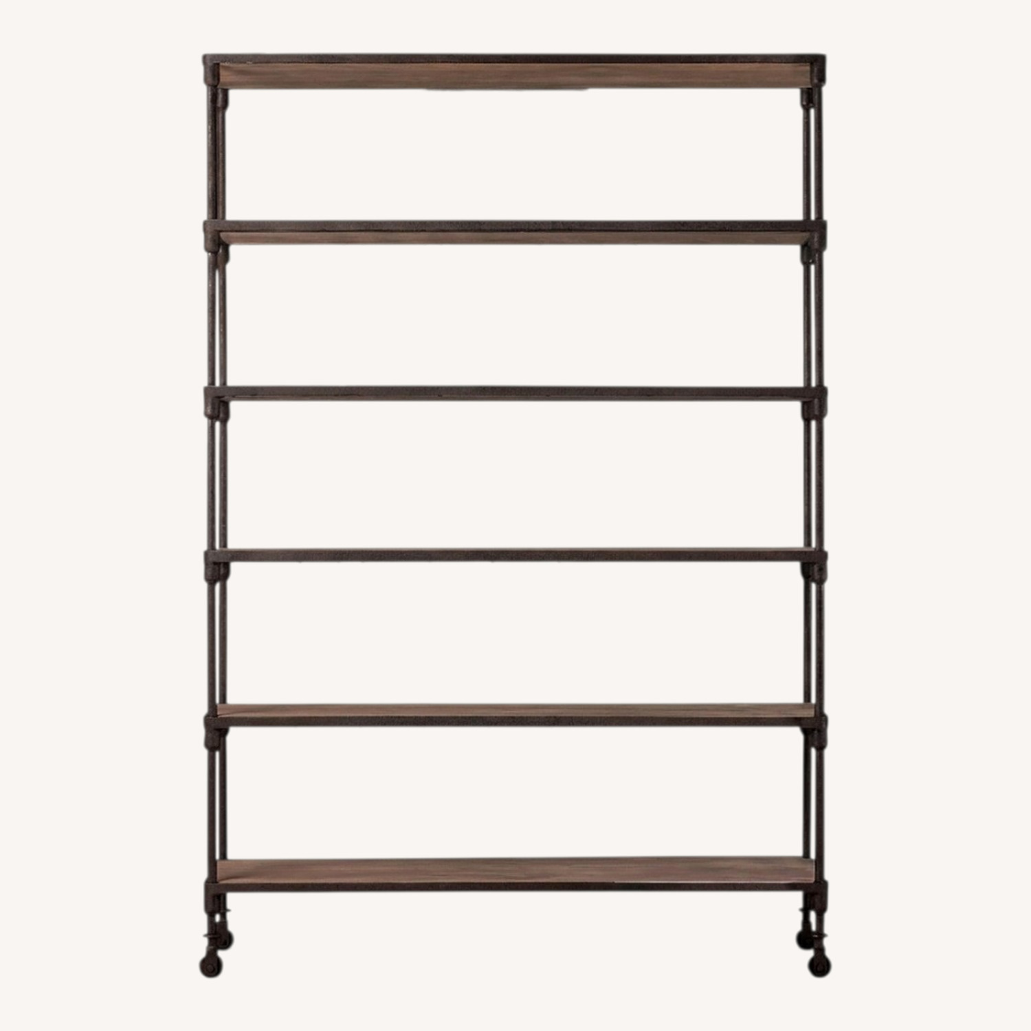 Restoration Hardware Dark Brown Metal Bookcase - image-0