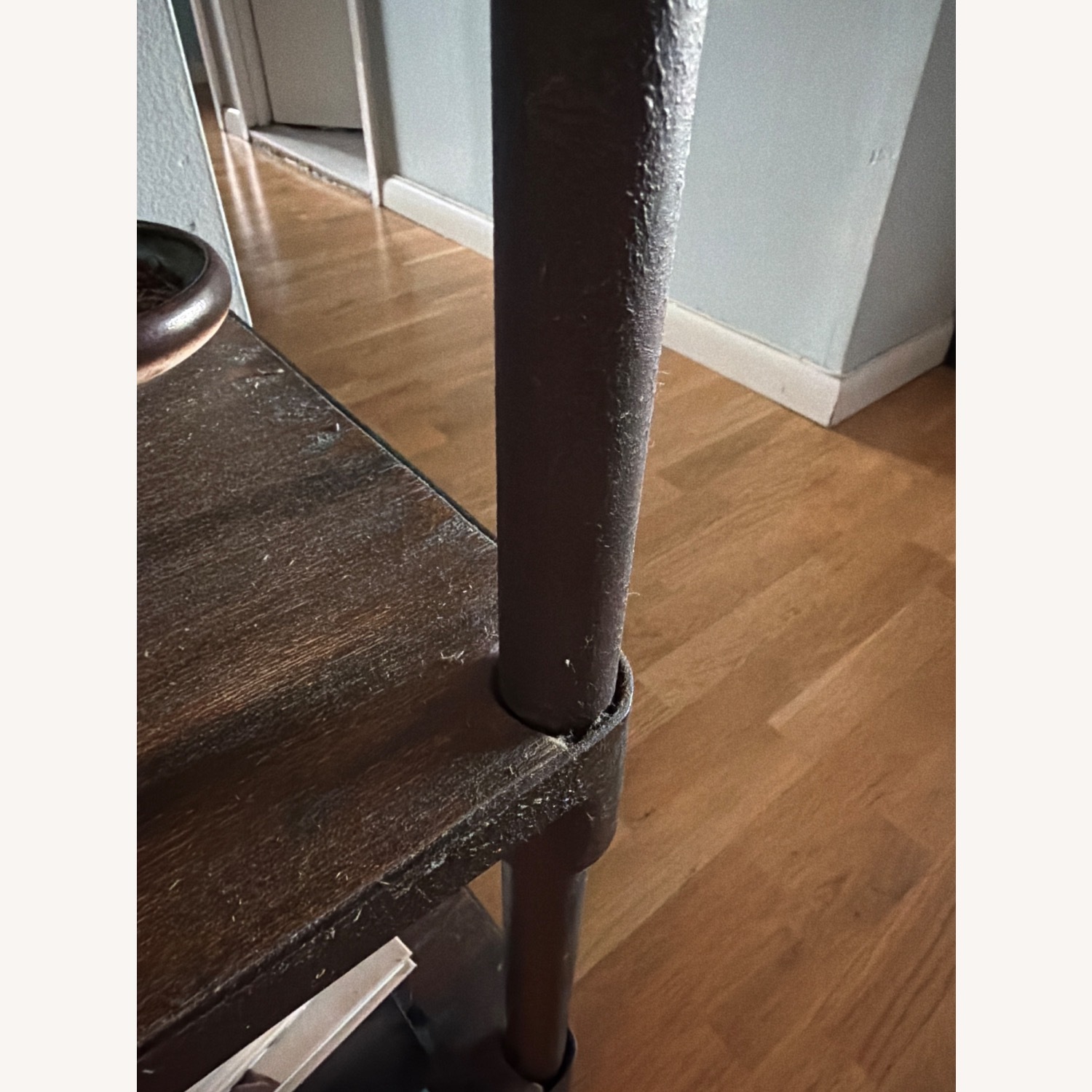 Restoration Hardware Dark Brown Metal Bookcase - image-3