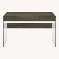 Modern Minimalist Desk with Glass Sides