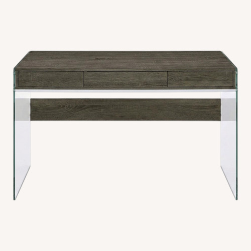 Used Modern Minimalist Desk with Glass Sides for sale on AptDeco