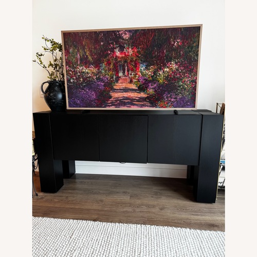 Used Crate & Barrel Black Sobro 67" Black Wood Credenza for sale on AptDeco
