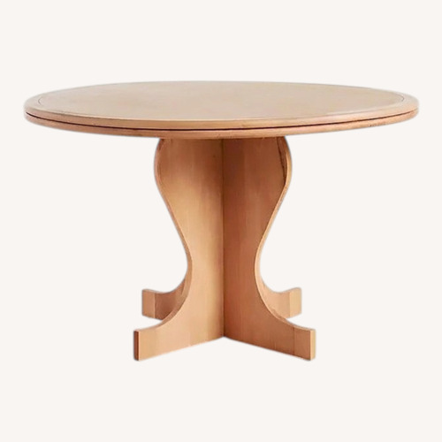 Used Anthropologie Sanne Natural Wood Dining Table for sale on AptDeco