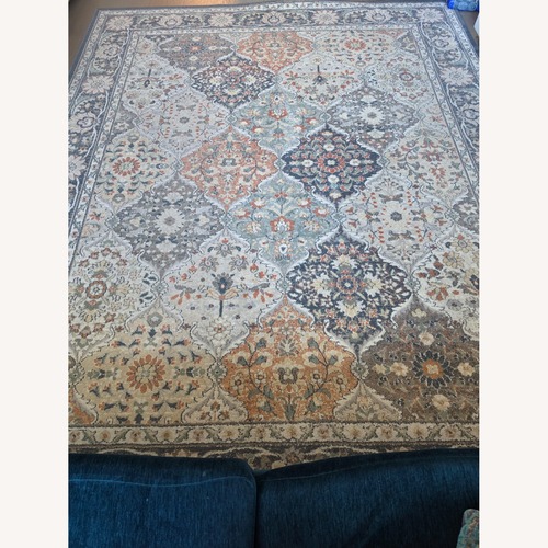 Used Blue/Multi Fabric Area Rug 7' x 9' for sale on AptDeco