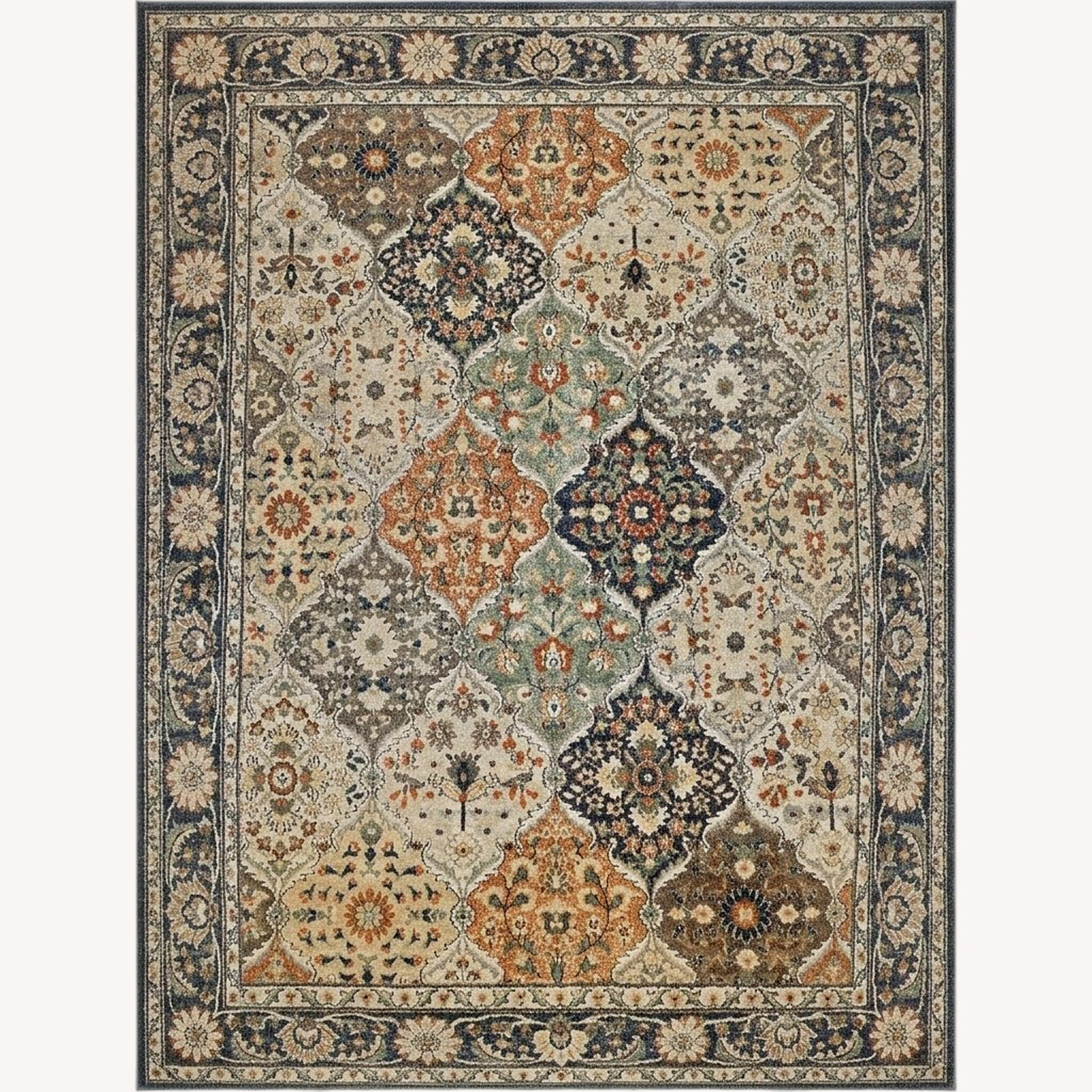 Blue/Multi Fabric Area Rug 7' x 9' - image-0
