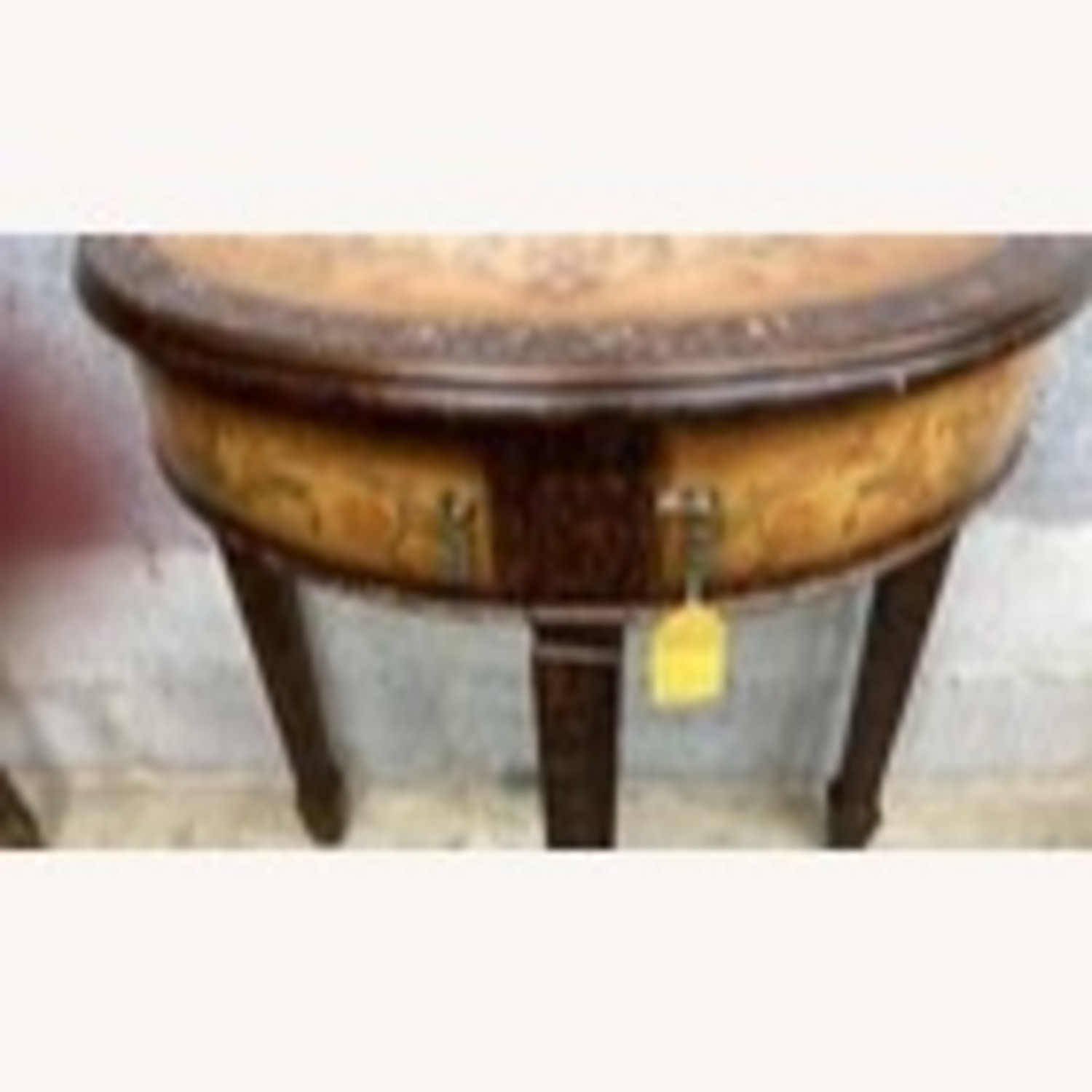Vintage Decorative Hand-Painted Half-Moon Table - image-5