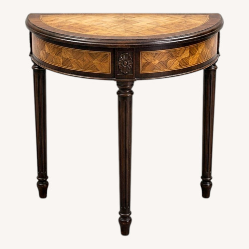 Used Vintage Decorative Hand-Painted Half-Moon Table for sale on AptDeco