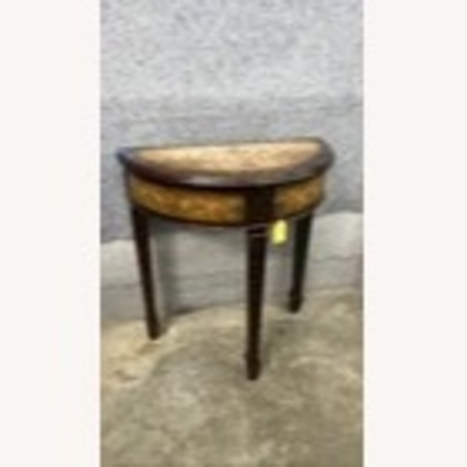 Vintage Decorative Hand-Painted Half-Moon Table - image-1
