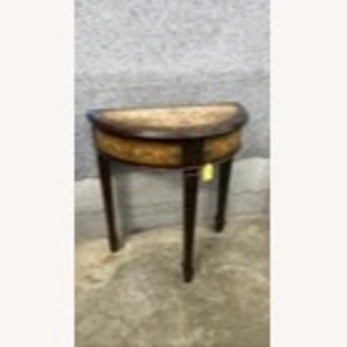 Used Vintage Decorative Hand-Painted Half-Moon Table for sale on AptDeco