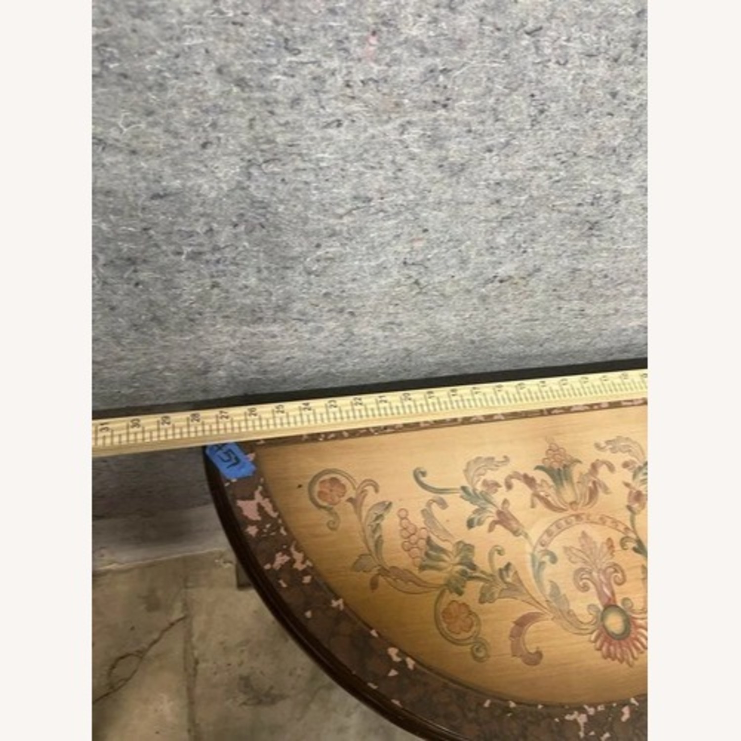 Vintage Decorative Hand-Painted Half-Moon Table - image-6