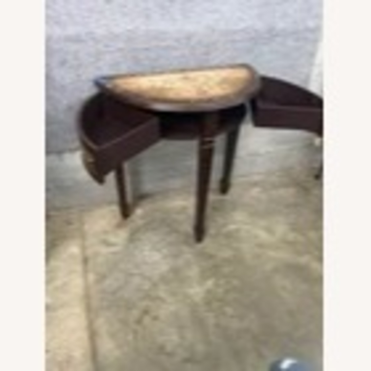 Vintage Decorative Hand-Painted Half-Moon Table - image-2