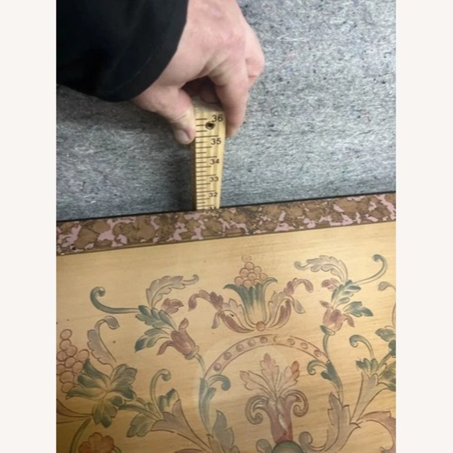 Vintage Decorative Hand-Painted Half-Moon Table - image-5