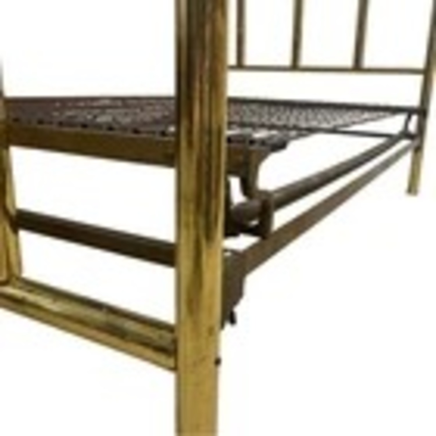 Vintage Brass Tone Full Bed Frame - image-8