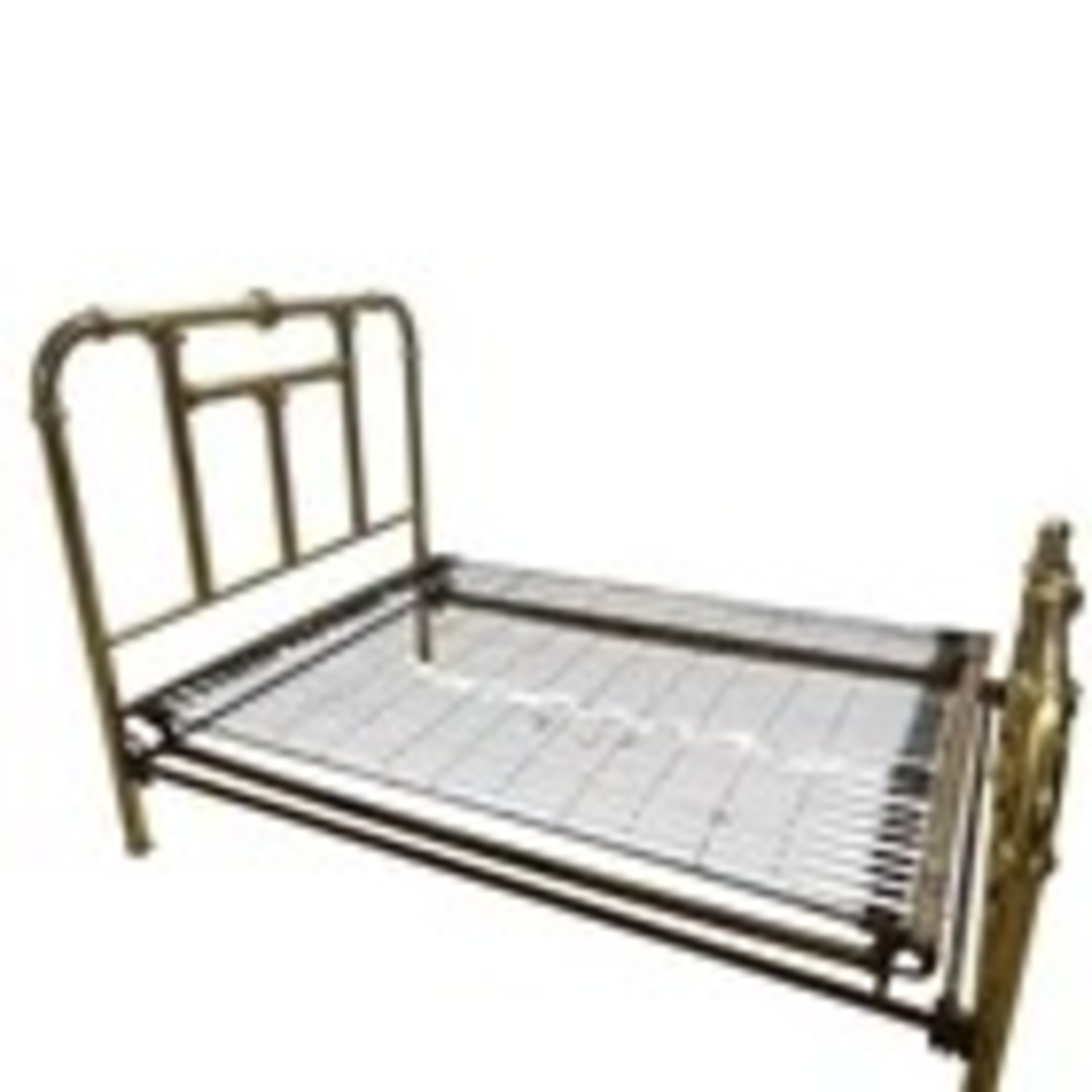 Vintage Brass Tone Full Bed Frame - image-11
