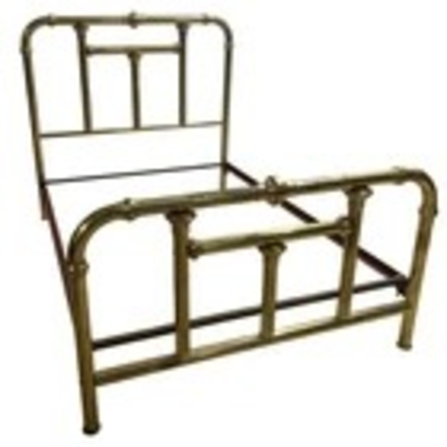 Vintage Brass Tone Full Bed Frame - image-2