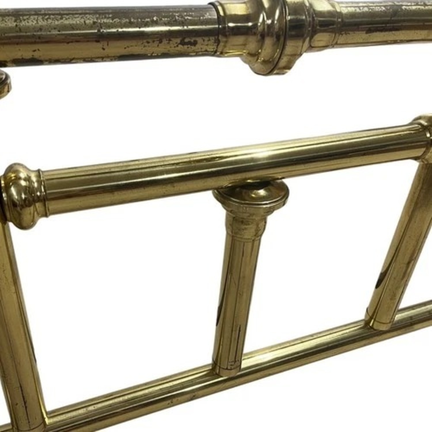 Vintage Brass Tone Full Bed Frame - image-9