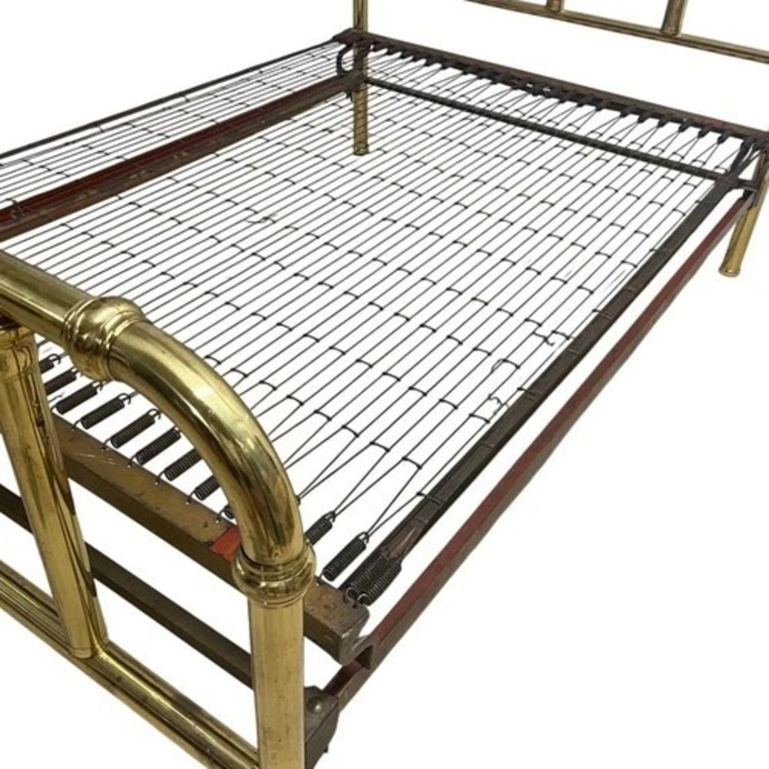 Vintage Brass Tone Full Bed Frame - image-7
