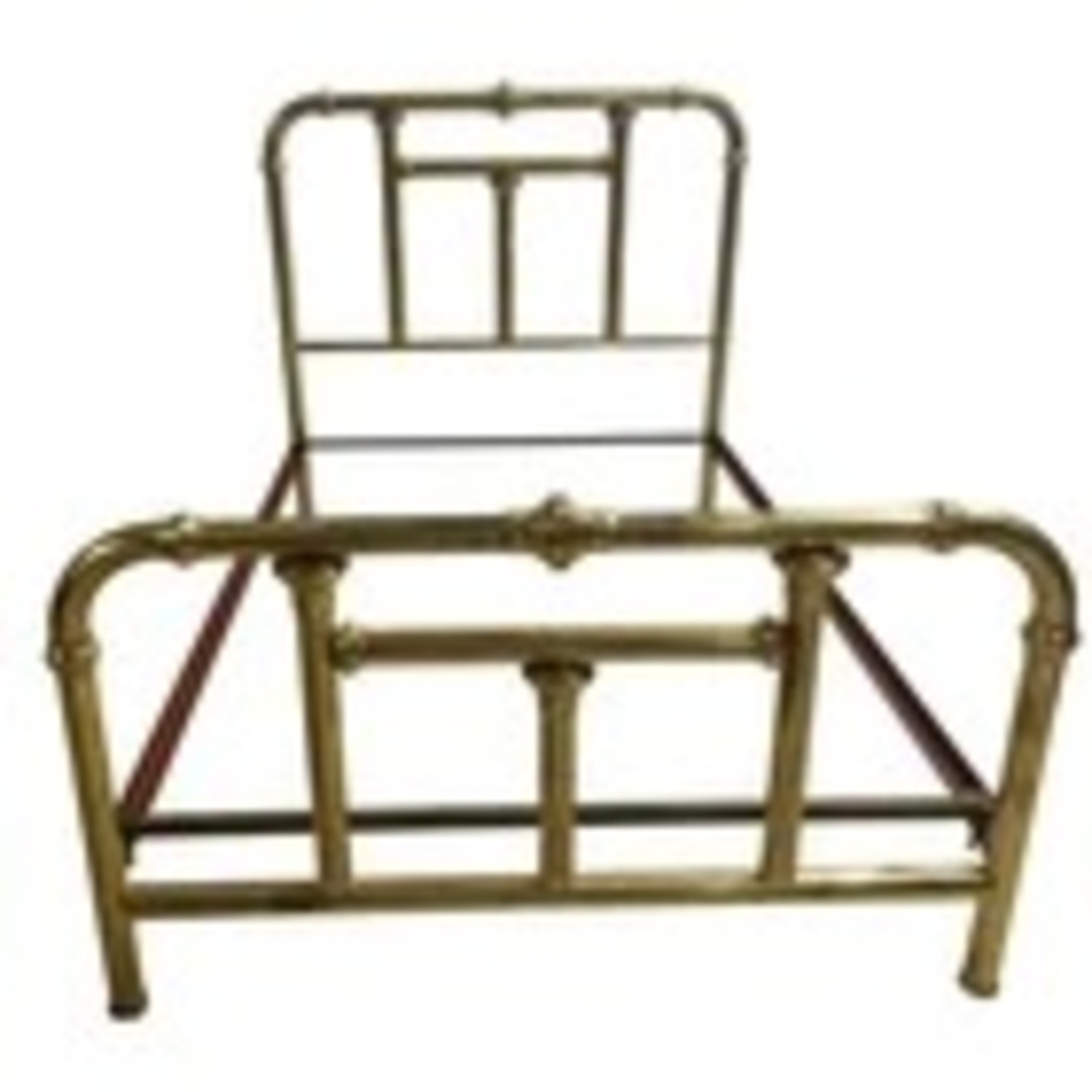 Vintage Brass Tone Full Bed Frame - image-4