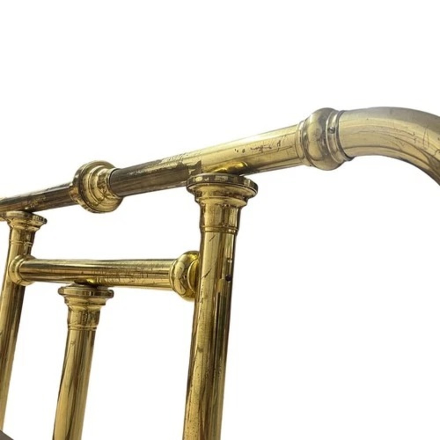 Vintage Brass Tone Full Bed Frame - image-11